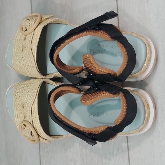 NWOB Kate Spade acapulco raffia flatform sandals sz 40/9.5B - Picture 7 of 14